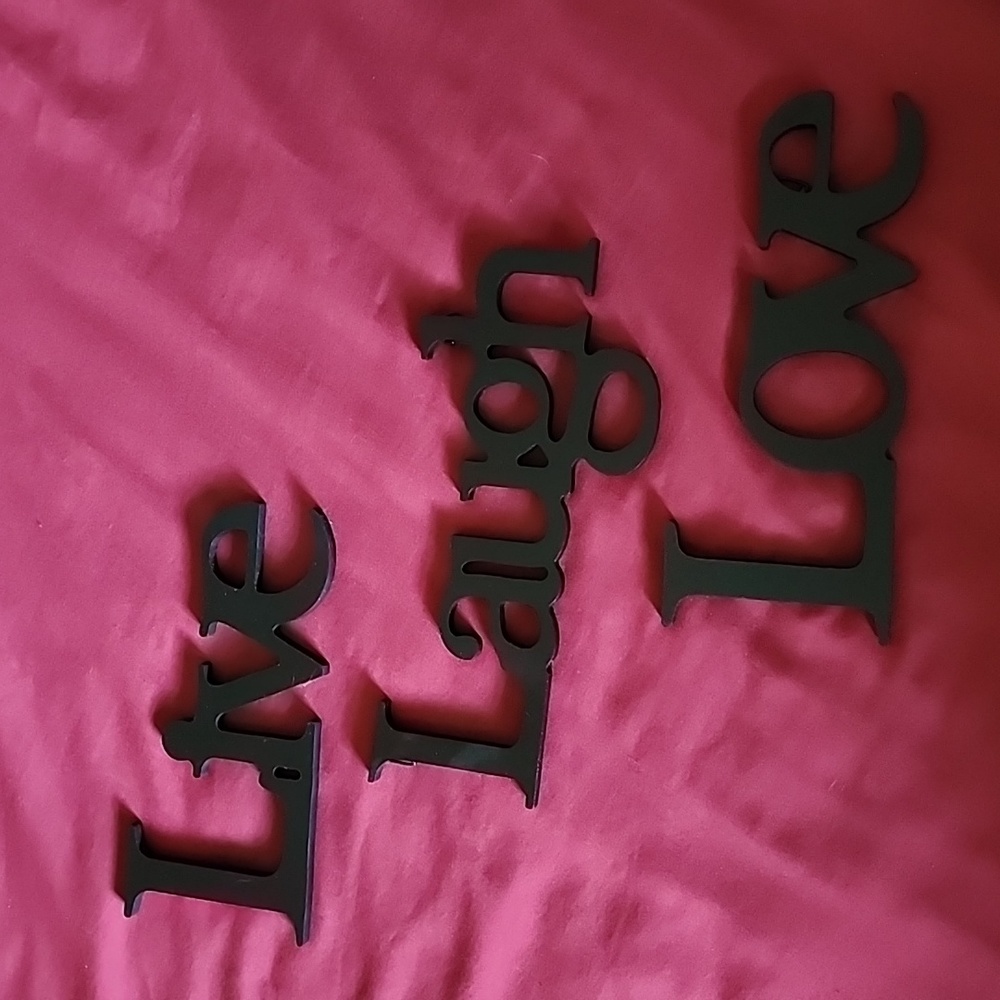 Live Laugh Love wooden hanging home decor